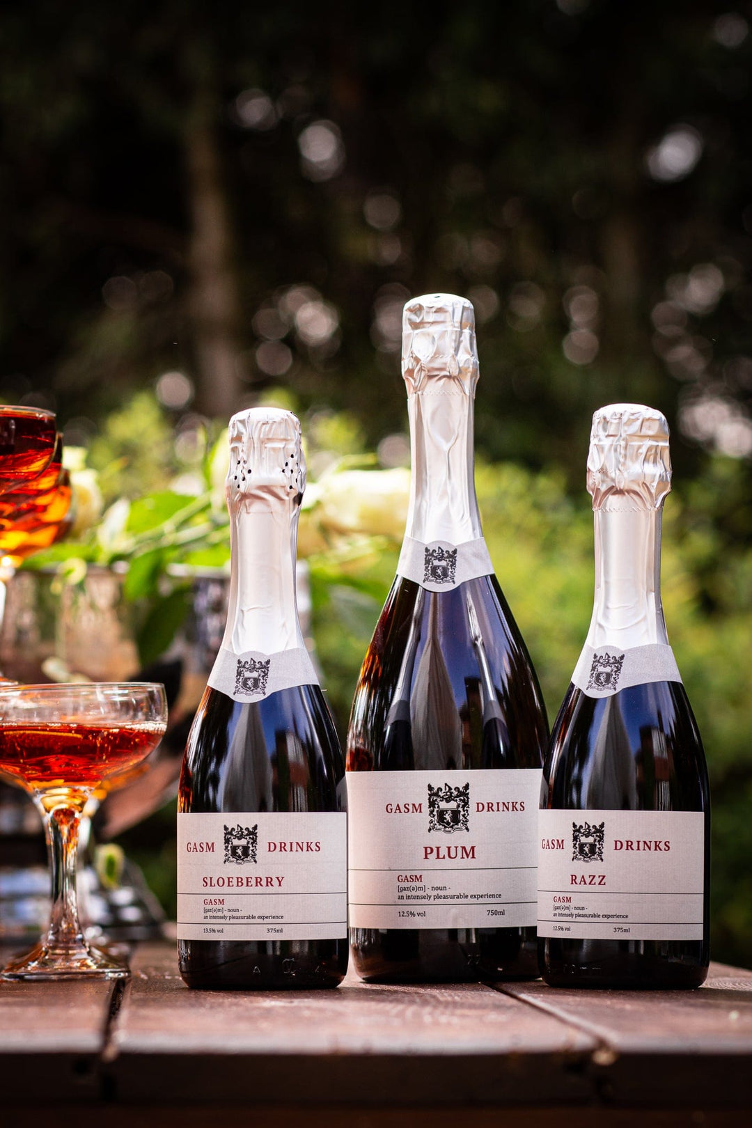 Gasm Drinks bottles in Plum, Sloeberry & Razz