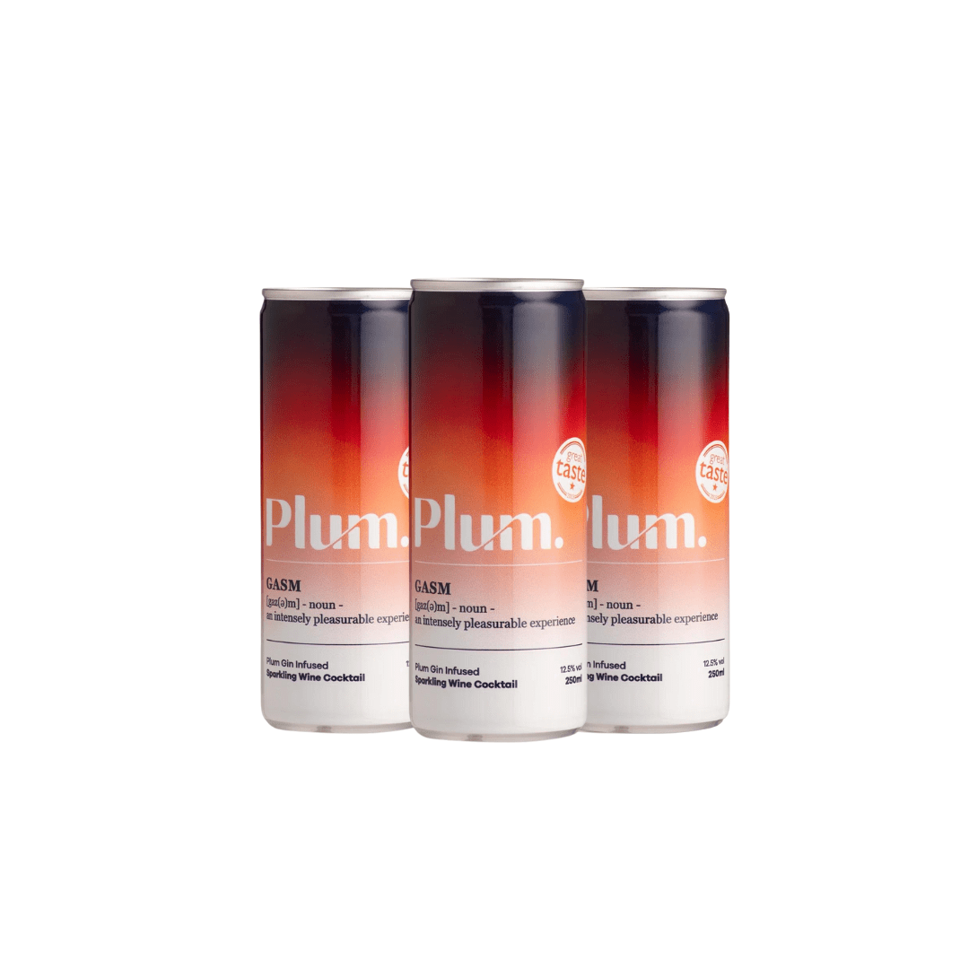 Gasm Drinks 3 Cans Plum Prosecco Cans