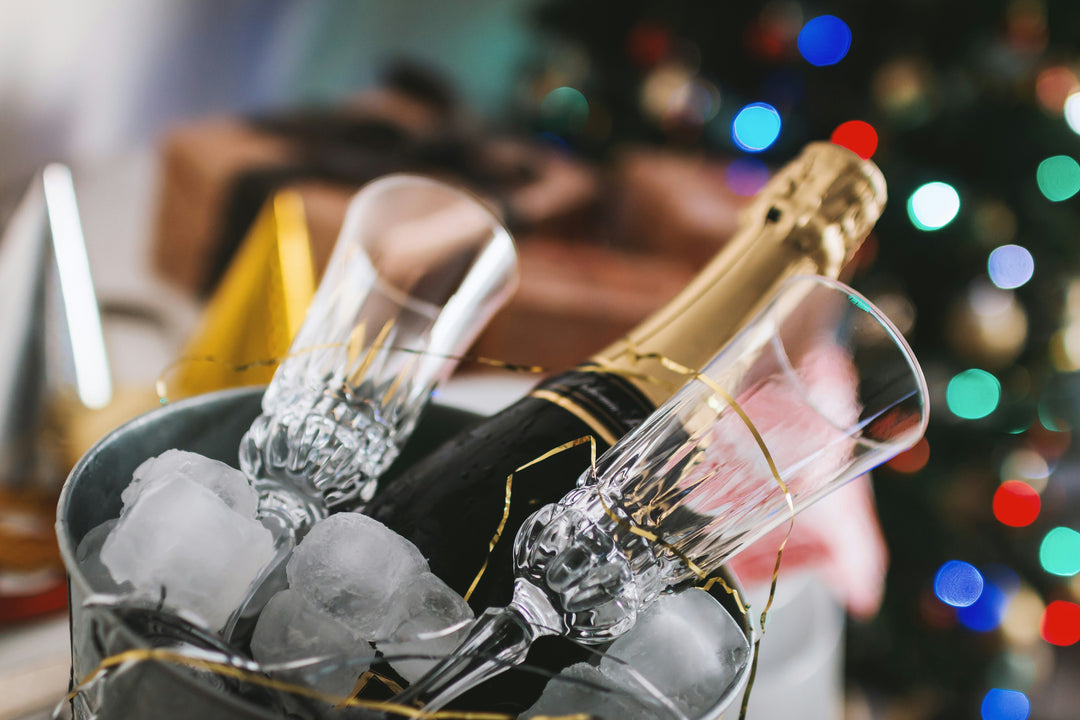 Wine in a bucket of ice