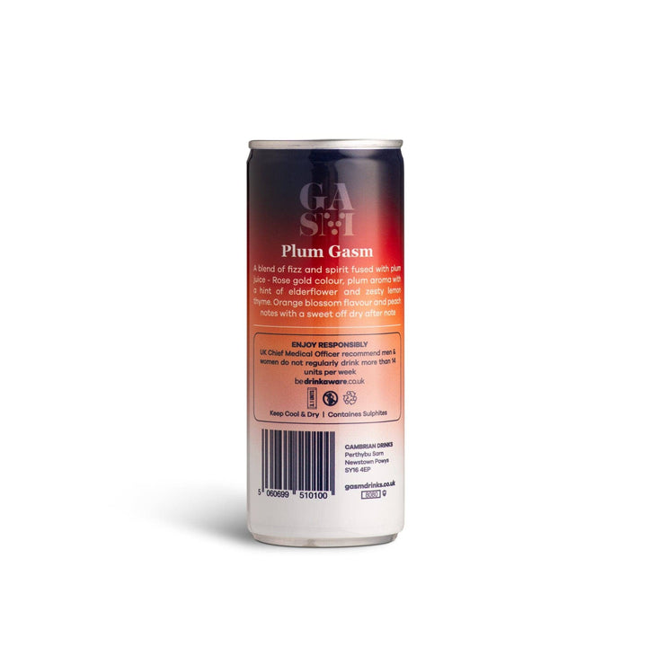 Gasm Drinks Plum, Gin-Infused, Fizz Cans 250ml