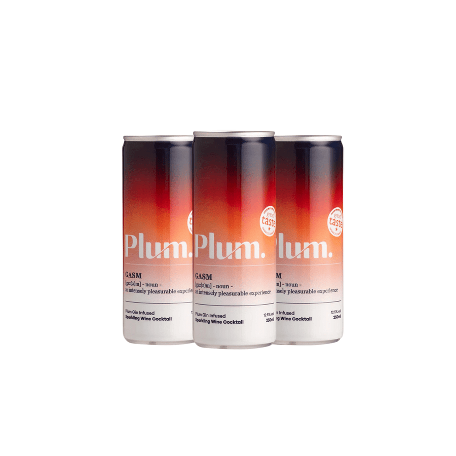 Gasm Drinks 3 Cans Plum Prosecco Cans