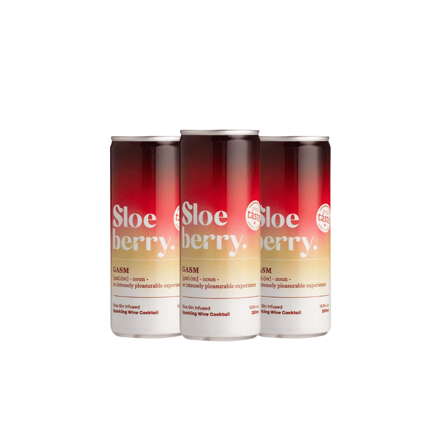 Gasm Drinks 3 Cans Sloeberry Prosecco Cans